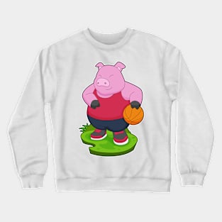 Pig Basketball player Basketball Crewneck Sweatshirt